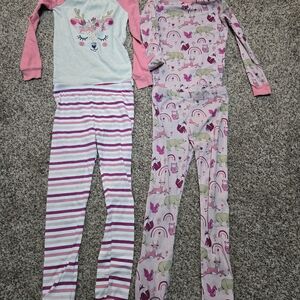 *Size 8* Bundle of 2* Member's Mark* 2 Long Sleeve/Pants Pajama Sets*